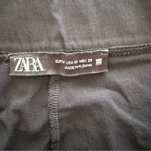 ZARA Skinny Pants Black Womens Size 4 Stretch Ankle Zipper Trousers - Picture 5 of 11